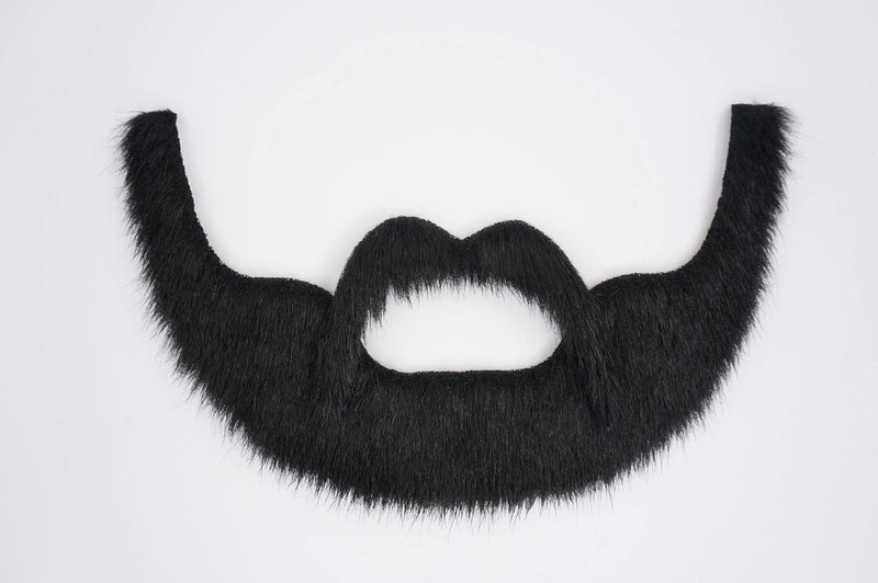 Mustaches Self Adhesive, Novelty, Nobleman Fake Beard and Fake Mustache, False Facial Hair, Costume Accessory for Adults, Black Lustrous Color - Image 4